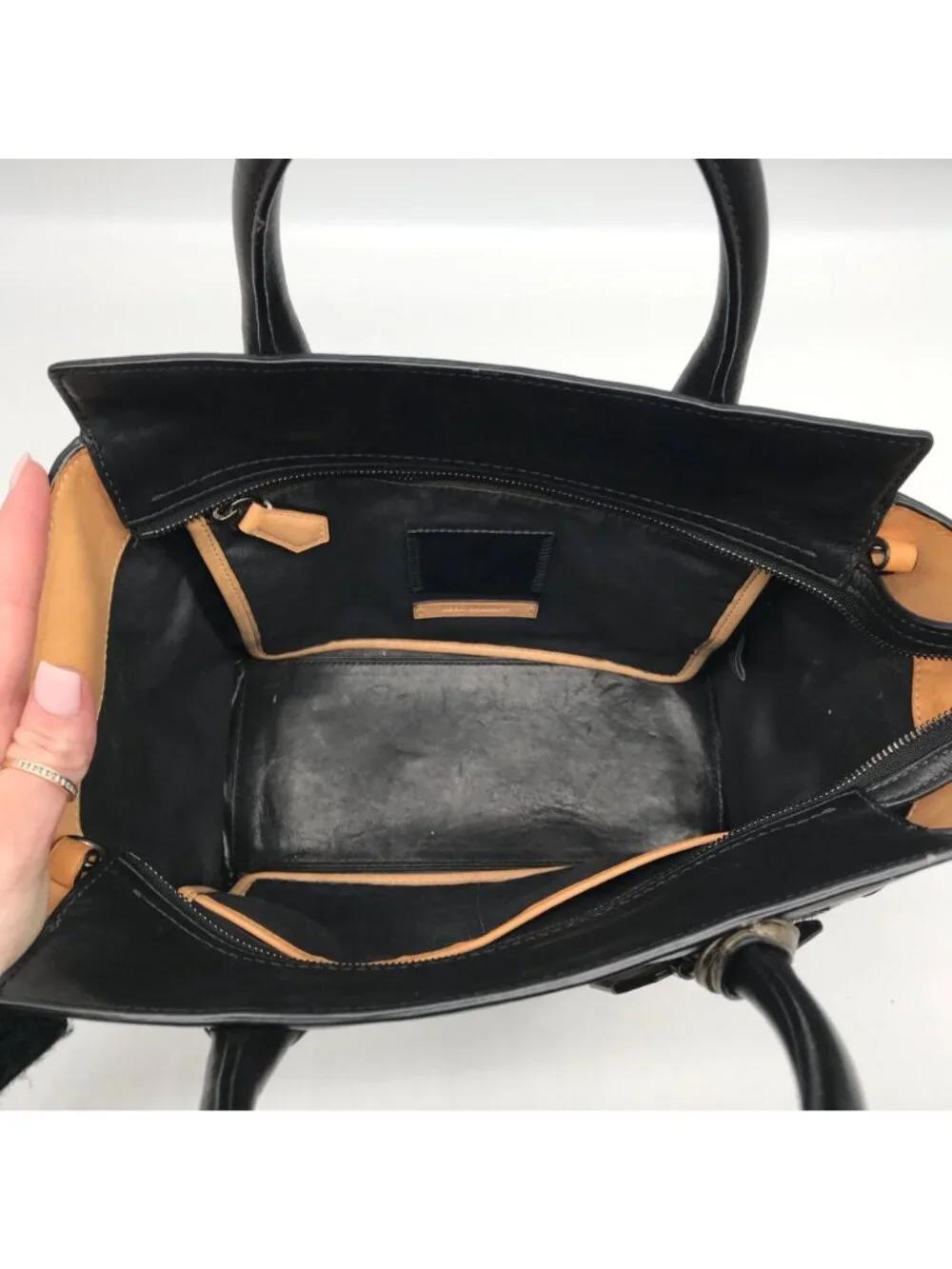 Reed Krakoff Black Leather & Calf Hair Atlantique Satchel